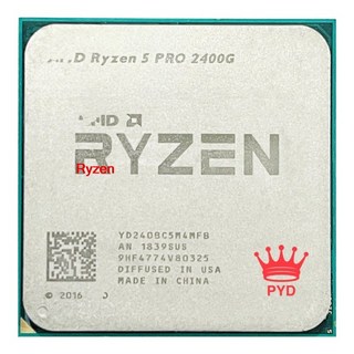 AMD 중고 Ryzen 5 PRO 2400G 쿼드 코어 8스레드 3.6Ghz L3/4M CPU 소켓 YD240BC5M4MFB