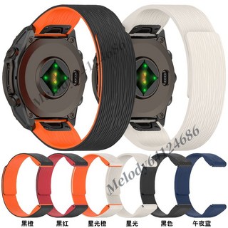 Garmin 佳明 Fenix 8 7 6 970 G2 965 適用 20mm 22mm 26mm 磁吸矽膠錶帶, 黑紅,20mm【佳明專用扣】, 1個