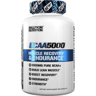 EVLUTIONNUTRITION BCAA支鏈胺基酸膠囊 5000mg, 240顆, 1罐