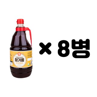 잇템 참기름 1.8L 참깨분 100% 대용량 8개 묶음