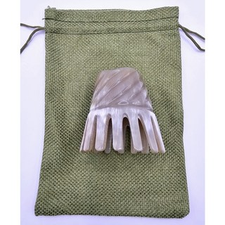 물소뿔 왕관괄사 두피 마사지 괄사 소형 굵은빗살, 1개