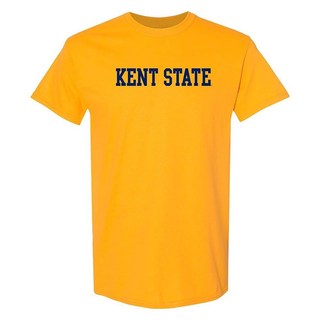 Kent State Golden Flashes 베이직 블록 팀 컬러 티셔츠 칼리지 대학교 켄트 스테이트 골든 플래시 스포츠 그레이
