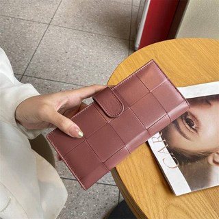 羊皮編織長夾 多卡位對折皮夾 083