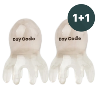 데이코드 미니 문어 괄사 두피 마사지기 1+1, 마블 베이지, 2개