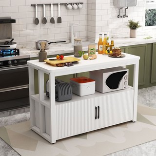 거실 주방 철제 오픈형 수납장 베란다 다용도 스탠드 선반장, 화이트+화이트