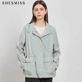 쉬즈미스 여성 자켓 데일리 심플 출근룩 나일론100소재 스트링 패널 후드 퍼 택 328DH1968682