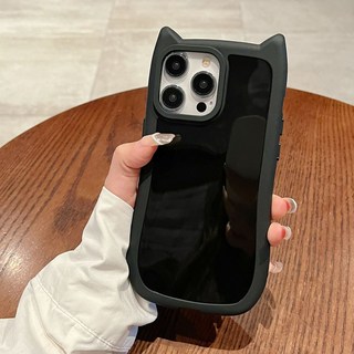 貓耳朵適用果粉17PRO高級感14透明tpu簡約iphone15promax手機殼女