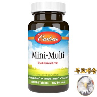 미국산 칼슨랩스 미니 멀티비타민 180정 종합비타민 Carlson Labs Mini Multivitamin 선물증정, 1개
