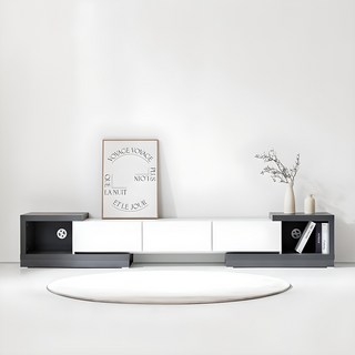 동서가구 확장형 거실장 2300 방문설치, 그레이화이트