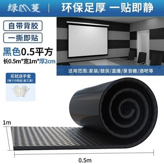 【開發票/統編】自粘隔音棉吸音棉 超強消音棉 臥室家用墻體隔音板 墻貼門貼 橡膠高密度隔音吸音材料960112, 1個