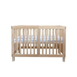 喬依思 史丹佛六合一嬰兒床 - 台灣製造檢驗合格 贈4cm嬰兒專用床墊, 原木色