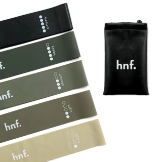 HNF 루프밴드 5종세트 힙업 힙딥 엉덩이 스쿼트 저항 고무 탄력 라텍스 밴드, 5종세트+가죽파우치, 1개