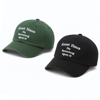 [국내매장판] 두마로 DUMARO 쿤스트하우스 코튼 볼캡 남녀공용 야구모자 크기조절가능 FREE사이즈 BLACK / GREEN