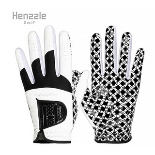 핸즐 KPGA 뉴핸즐 남성 합피 골프장갑, 블랙화이트, 5개