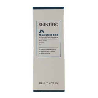 SKINTIFIC 3%傳明酸煥亮精華，淡化瑕疵，均勻膚色，展現透亮光采, 1個, 20ml