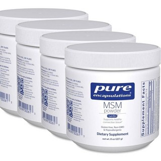 퓨어인캡슐레이션 엠에스엠 식이유황 파우더 Pure Encapsulations MSM Powder, 4개, 227g