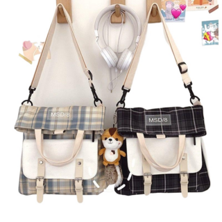 日系原宿軟妹大容量帆布書包，學生JK包，單雙肩斜挎手提包