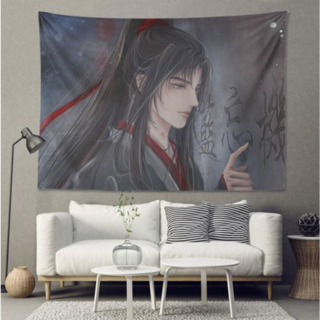 36종 마도조사 묵향동후 소설 애니메이션 패턴 진정령 위무선 남망기 홈데코 실내 인테리어 벽 장식 천 사진촬영 배경 방 창문 원룸 기숙사 꾸미기 가리개 다종 사이즈 패브릭 포스터, MD-19, 1(너비)*0.7(높이)m