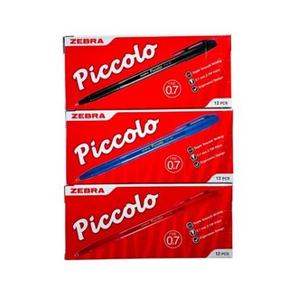 富福里 日本 ZEBRA BA37ZA Piccolo 斑馬圓珠筆 0.7mm 舒適好寫原子筆, 紅, 5支