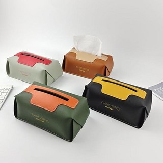 핸드타월디스펜서 가죽 티슈 박스 자동차 화장실 펌핑 가정 거실 장식 침실 주방 데스크탑 북유럽 대형, 1개