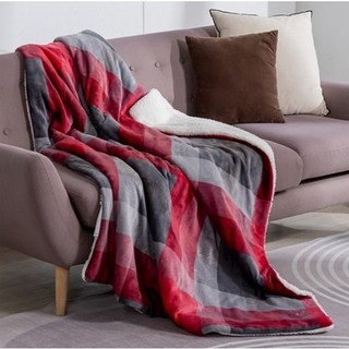 이메텍 프리미엄 전기담요 GOK-099, 레드체크 전기담요, 140 x 180 cm