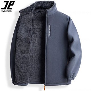 TIMEPURE 남성 여성 양털 후리스 집업 빅사이즈 베이직 폴라플리스 자켓 가을 겨울 기모 털자켓 방한복