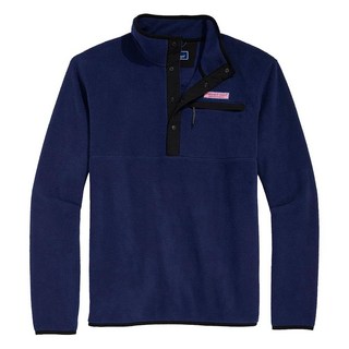 Vineyard vines 남성용 하버 플리스 쿼터 스냅 해상 네이비 XL [호환]