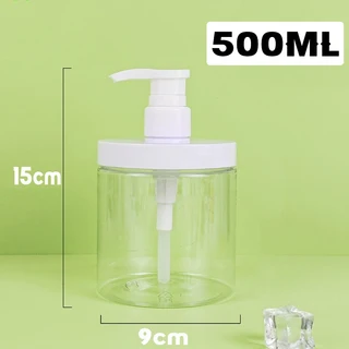 500ml/1000ml 펌프 병 디스펜서 리필 와이드 입 스타일 가능 샤워 비누 보관, 500ml 1pc