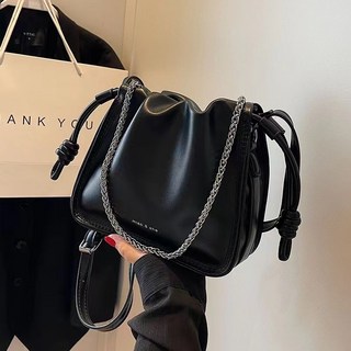 雲朵包斜背包女 側背包女 斜背包女鍊條包小方包肩背包韓版韓國ins母親節禮物生日禮物, 黑色