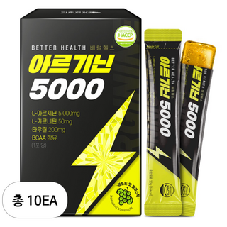 더존건강 배럴 헬스 아르기닌 5000 15p, 300g, 10개