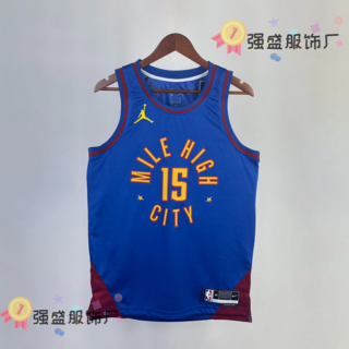 復古掘金隊球衣 15號 約基奇 籃球速乾上衣 熱壓球迷版背心 訓練服, 1個, 23賽季 掘金 飛人限定 15號L 建議176/135-165斤