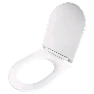 O型V型U型通用上鎖式PP加厚緩降靜音馬桶蓋 馬桶座, 白