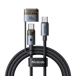 Mcdodo 麥多多 二合一 USB-C to USB-C 磁吸充電線 140W, 1個