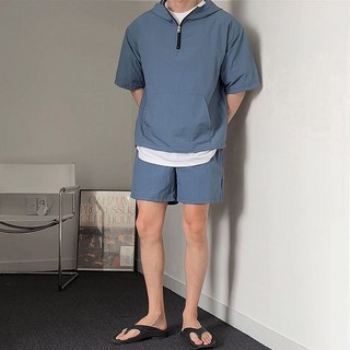 치트키 키오 타슬란 아노락 후드 반팔 셋업