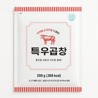 [육즙한입] 부드러운 특우곱창 | 참소스 20g 포함 에어프라이어 간편조리, 6개, 200g