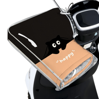 SUUNI 큐트 스타일 - 전동 스쿠터 오토바이용 방한방수 핸들 커버 오토바이 손토시, 작은 흑이