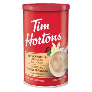 팀 호튼스 인스턴트 카푸치노 프렌치 바닐라 453 그램 Tim Horton's Instant Cappuccino French Vanilla 16 Ounce, 16 Ounce (Pack of 1), 453g, 1개, 1개입