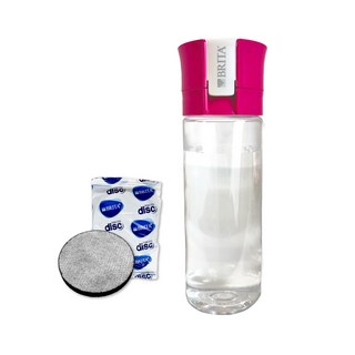 BRITA Fill &Go 濾水瓶 0.6L 含濾芯1片, 粉色, 1個