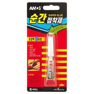 아모스 초강력 젤타입 순간접착제 1개입, 단품