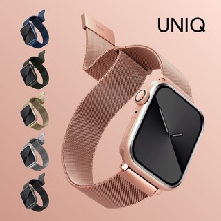 UNIQ Dante Apple Watch 不鏽鋼米蘭磁扣錶帶【LifeTech】, 藍色,42/44/45/49mm, 1個