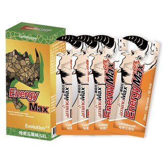 【速度公園】aminoMax 邁克仕 Energy MAX 犀牛能量包『新口味-盒裝 4入』電解質 補給品 三鐵 馬拉松, 1個, 哈密瓜