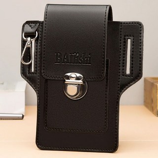 桃園出貨 真皮質感腰包男士工地幹活手機皮套可放煙盒掛鑰匙穿皮帶戶外專用