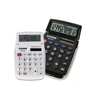 E-MORE SL-712 商用計算機 國家考試專用計算機 (12位數), 白, 1個