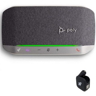 회의용 컨퍼런스 마이크 스피커폰 Poly SYNC 20 USB-C - Globa Teck Worldwide 번들 범용 충전기 음성/영상 스트리밍 원격 학습 근무 학교 회의 앱