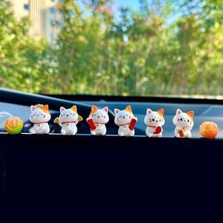 레브하우스 복을 부르는 행운의 돈냥이 인테리어 꾸미기 피규어 8p, 1세트, 고양이