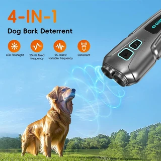 쿠쿠스토어 4in 1 개 퇴치기 휴대 초음파 LED 디지털 디스플레이 스트로브 충전식 연장 배터리 수명, 01 PU31