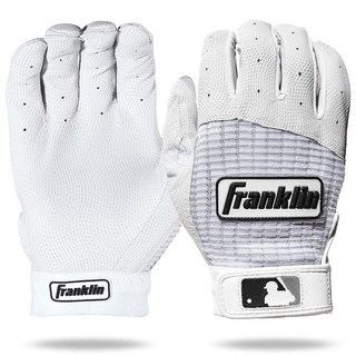 Franklin Sports MLB 프로 클래식 야구 배팅 장갑 한 켤레 블랙/골드 성인용 M, 진주/화이트, 1개