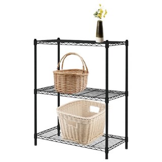 KI WISH 居家生活 輕型 每層耐重50公斤 DIY組裝, 3層, 60 x 35 x 90cm, 黑色