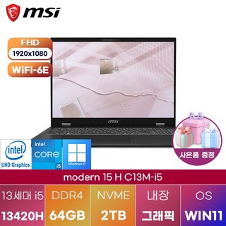 MSI 모던 15 고성능 노트북 이미지