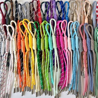 彩色繩子手工編織掛繩diy掛件材料金屬吊鍾掛飾配件潮流包包掛件, 湖水綠,平結掛件（帶繩金屬吊鐘）